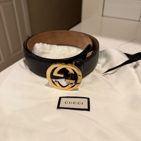 Gucci Women’s Black Belt with Interlocking G buckle main image 8